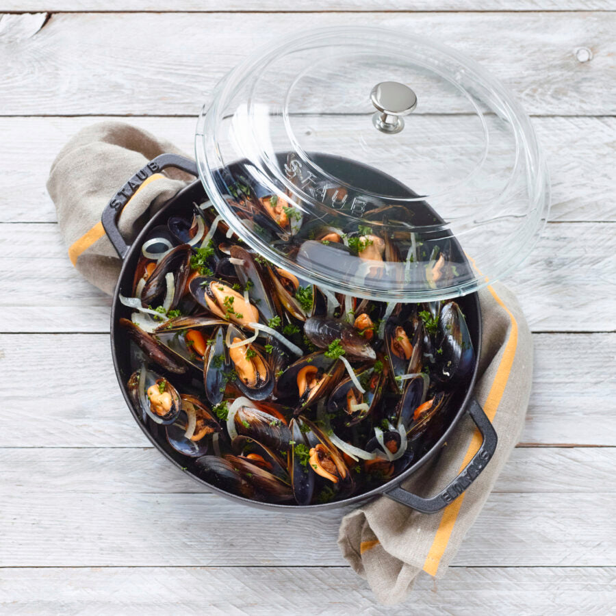 STAUB - Cherry Sauté Pan with Glass Lid - 28cm