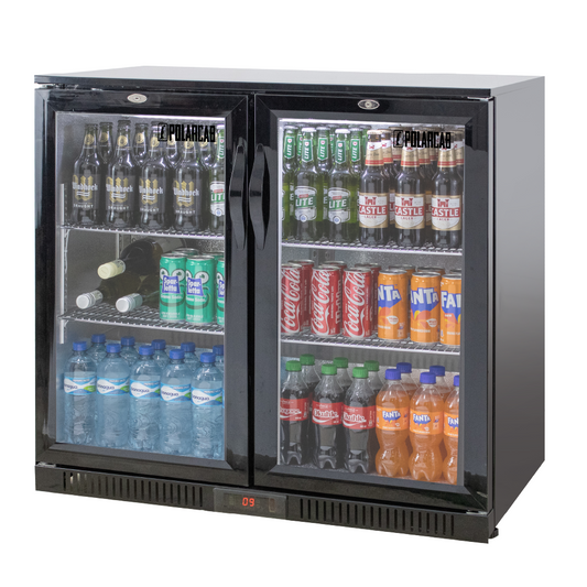 POLARCAB - Back Bar Cooler - 2 Hinged Door