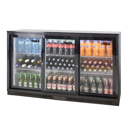 POLARCAB - Back Bar Cooler - 3 Sliding Door