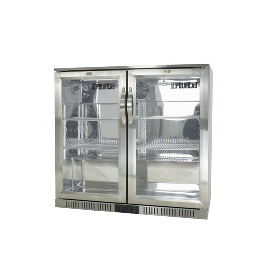 POLARCAB - Back Bar Fridge - 2 Hinged Door - S/STEEL