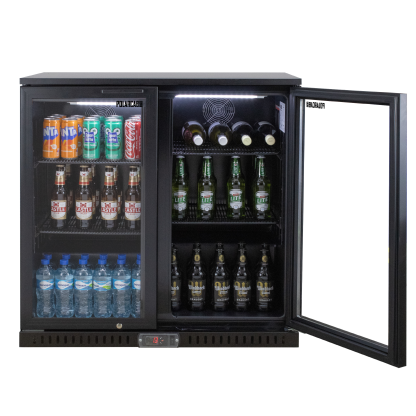 POLARCAB - Black Bar Cooler 2/HDoor - 212L