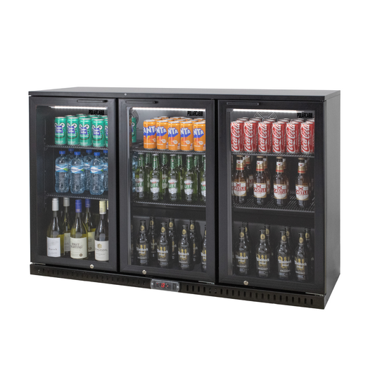 POLARCAB - Black Bar Cooler 3H/Door - 328L