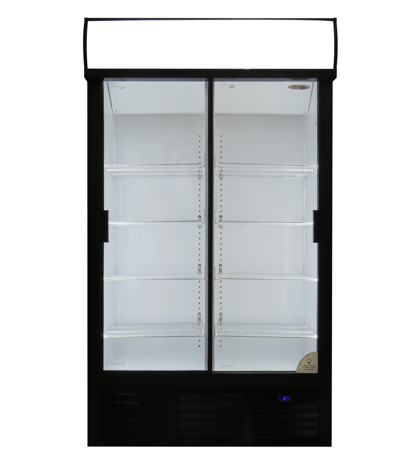 FRIDGE STAR – Double Sliding Glass Door Beverage Cooler