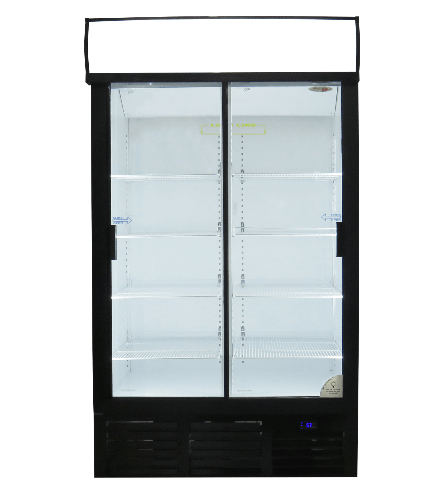 FRIDGE STAR - Double Sliding Glass Door Beverage Cooler