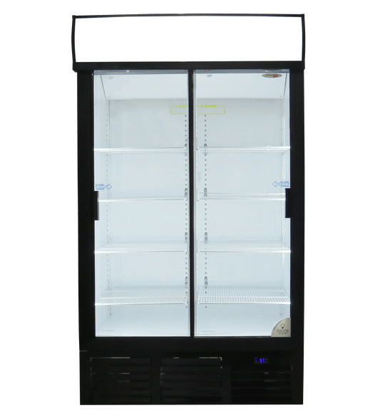 FRIDGE STAR - Double Sliding Glass Door Beverage Cooler
