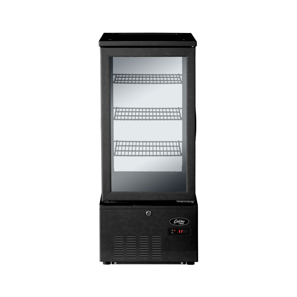 GALILEO - Refrigerated display - 4 sided glass - 74L