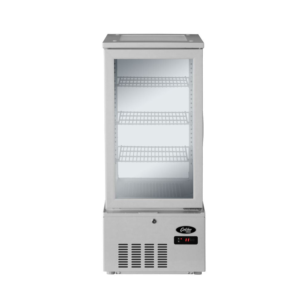 GALILEO - Refrigerated display - 4 sided glass - 74L