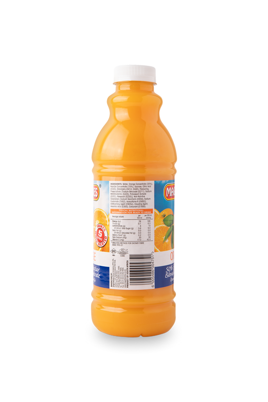 Magalies 1 litre Orange 50% 1+4 fruit nectar concentrate