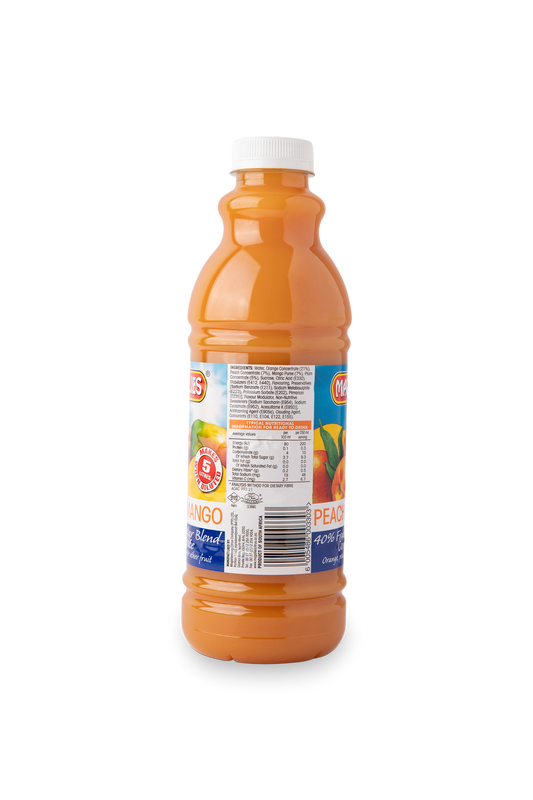 Magalies 1 litre Peach & Mango 40% 1+4 fruit nectar concentrate