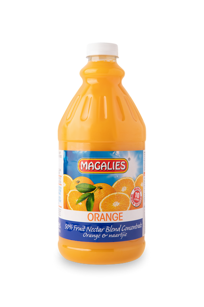 Magalies 2 litre Orange 50% 1+4 fruit nectar concentrate