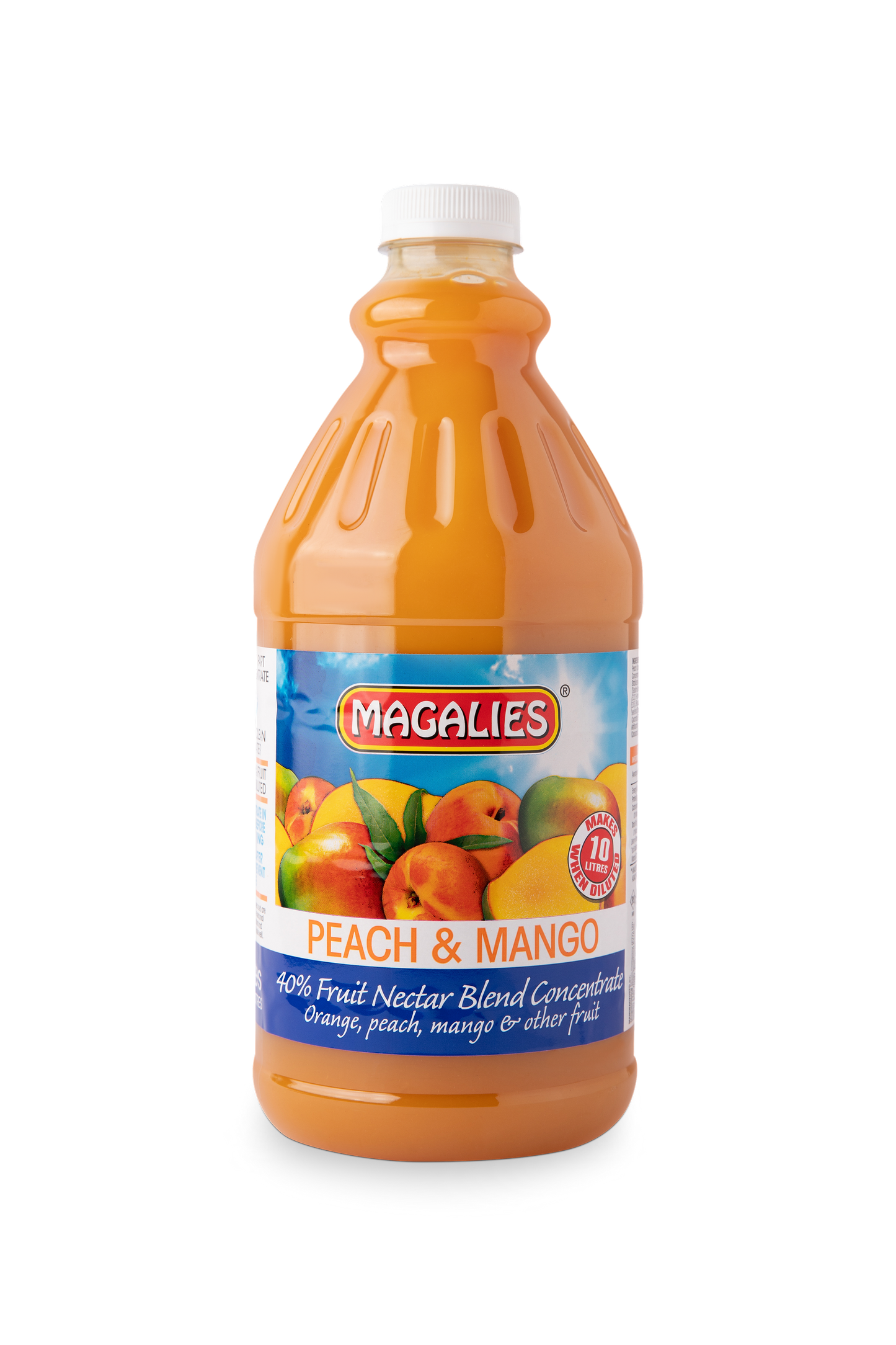 Magalies 2 litre Peach & Mango 40% 1+4 fruit nectar concentrate