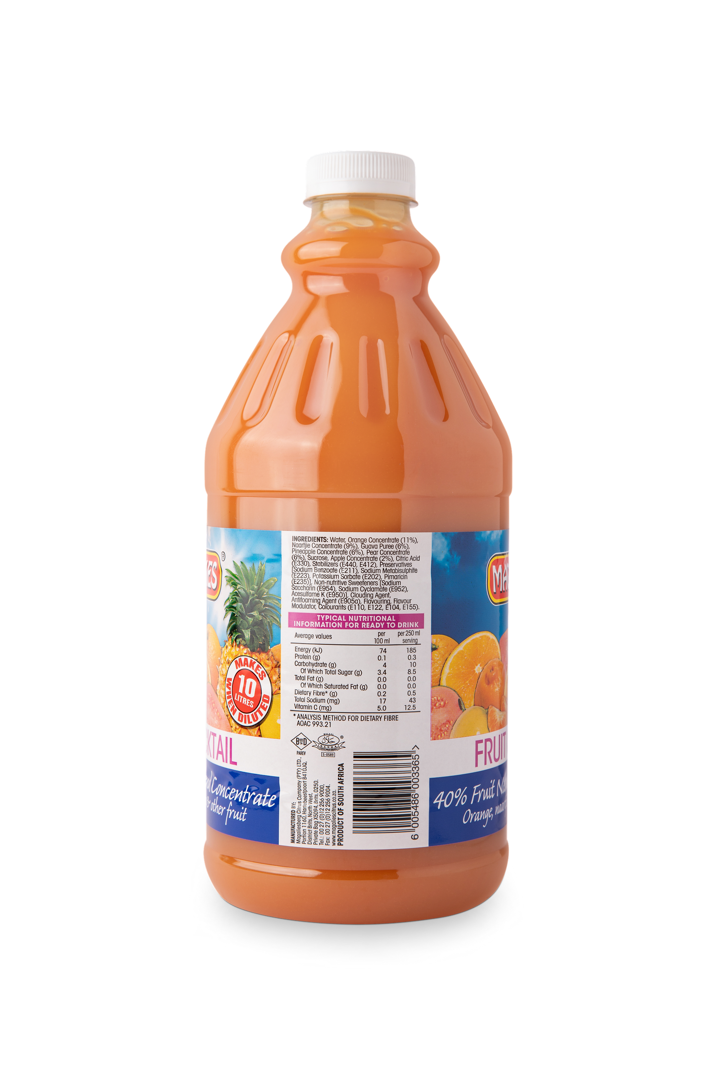 Magalies 2 litre Fruit Cocktail 40% 1+4 fruit nectar concentrate