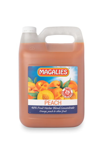 Magalies 5 litre Peach 48% 1+4 fruit nectar concentrate