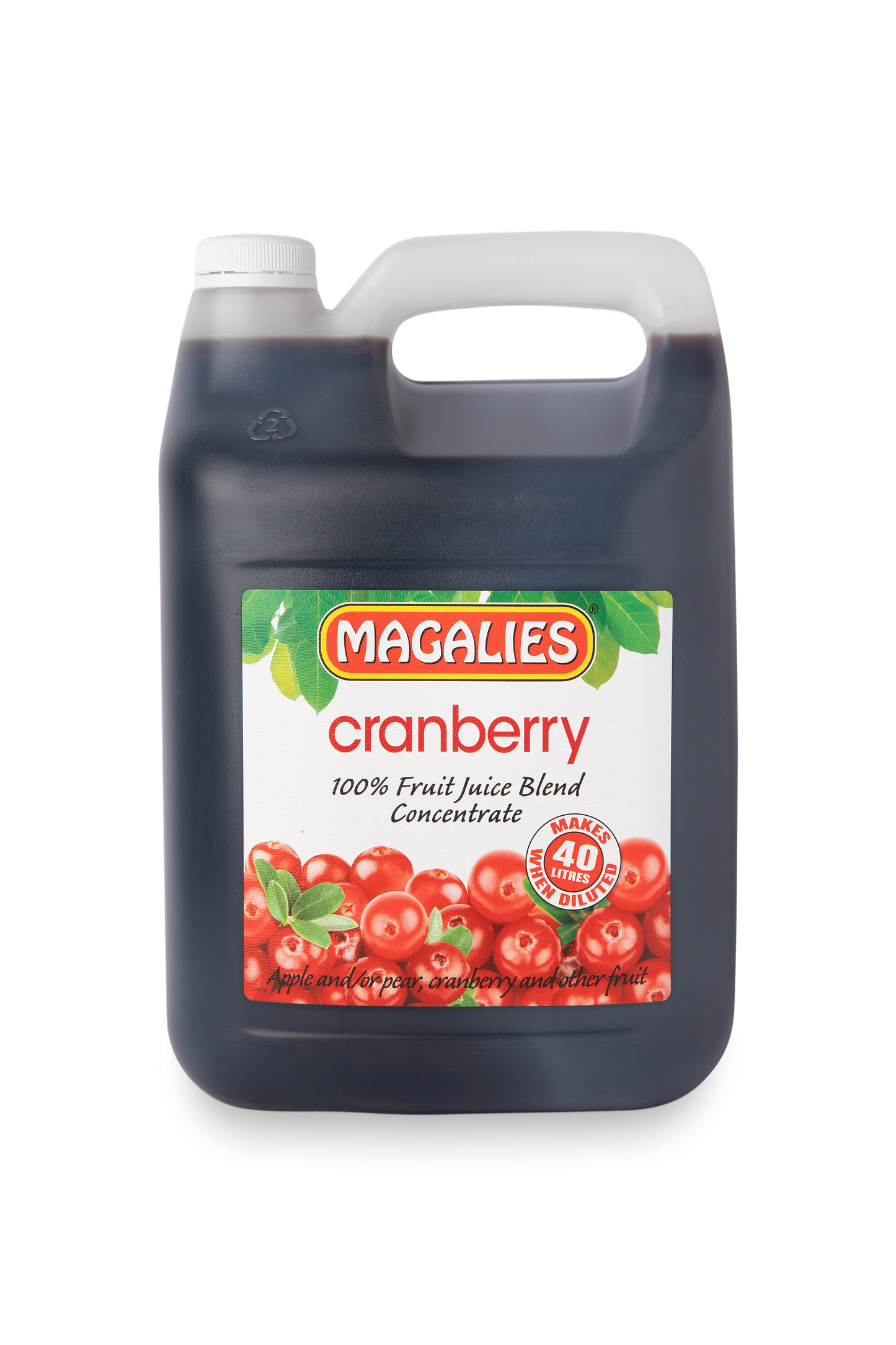 Magalies 5 litre Cranberry 100% 1+7 fruit juice concentrate