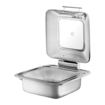 INOXSERV - Chafing Dish with Hydraulic Glass Lid - (Square)