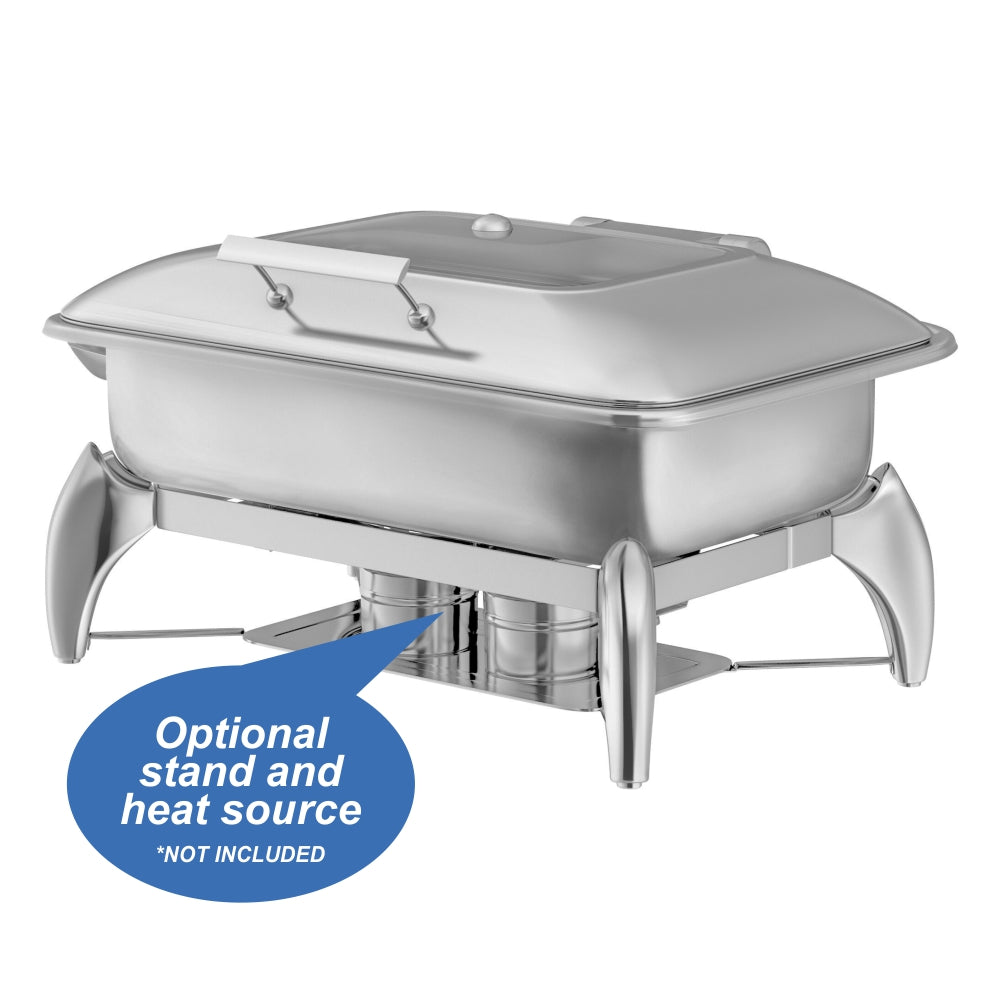 INOXSERV - Chafing Dish with Hydraulic Glass Lid - (Rectangular)