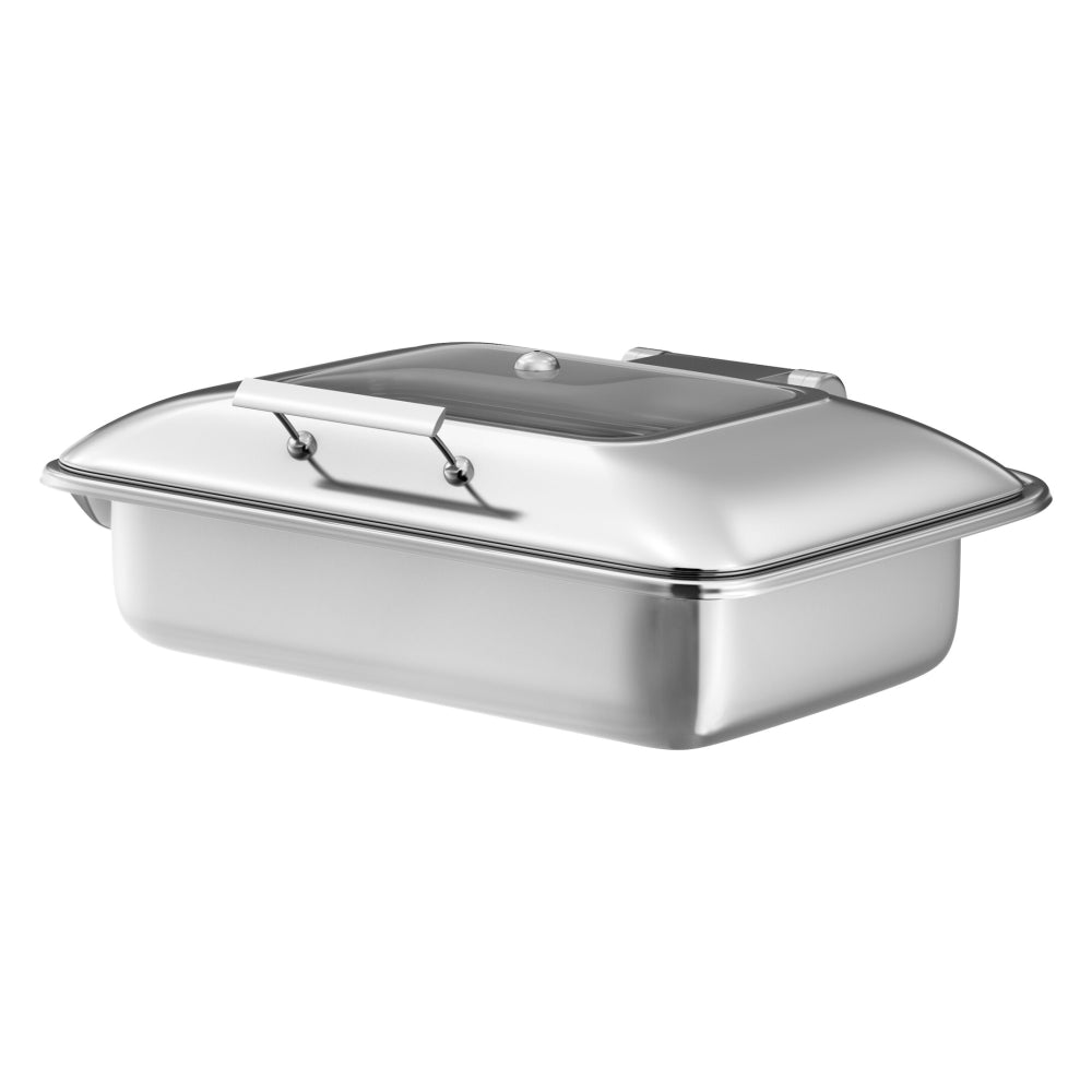 INOXSERV - Chafing Dish with Hydraulic Glass Lid - (Rectangular)