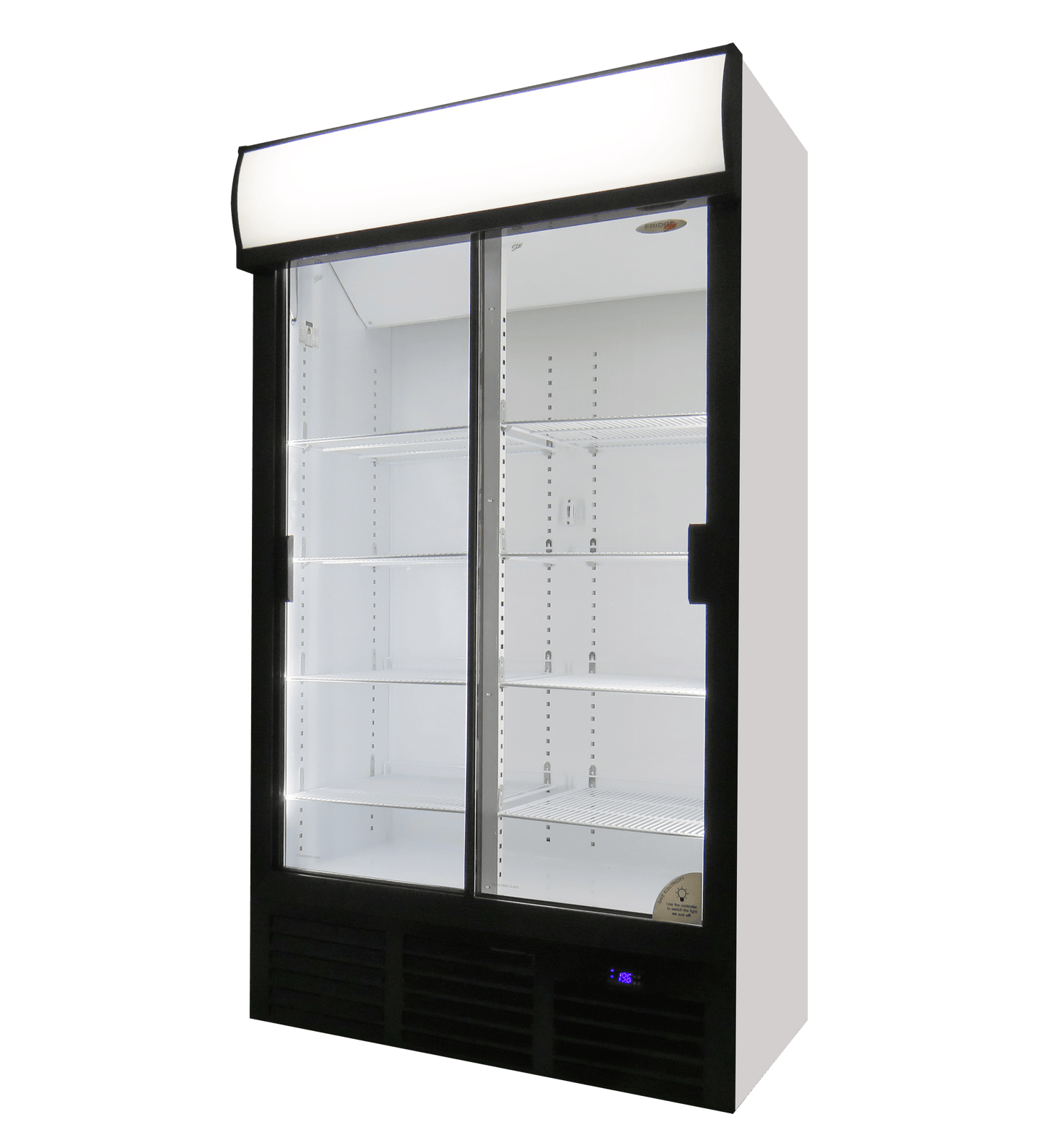 FRIDGE STAR – Double Sliding Glass Door Beverage Cooler