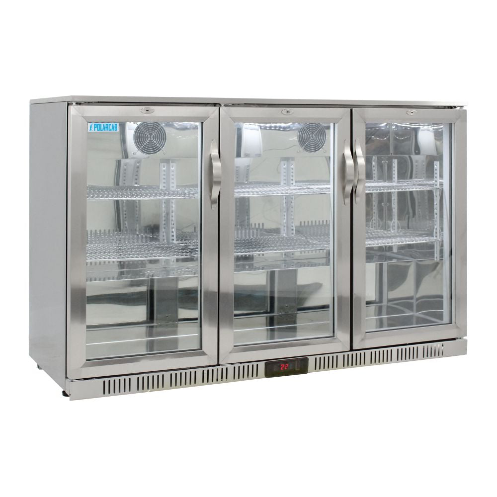 POLARCAB - Back bar cooler – 3 Door, Hinged - Stainless Steel