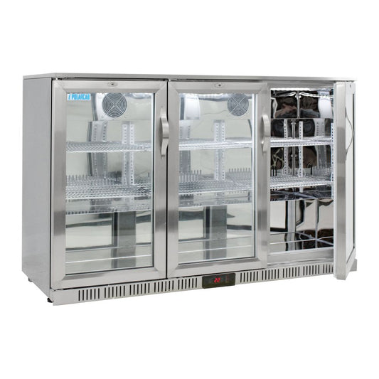 POLARCAB - Back bar cooler – 3 Door, Hinged - Stainless Steel