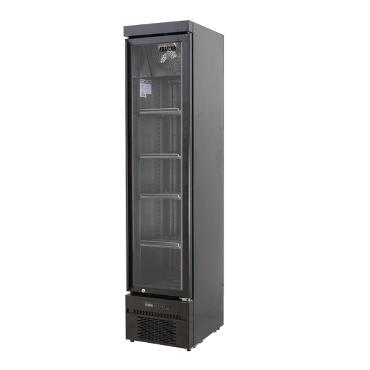 POLARCAB - Black Upright freezer-Slim Line - 165L