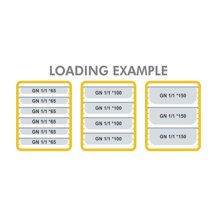 AVATHERM - Food Pan Carrier 6-Pan Front-loading (Yellow)
