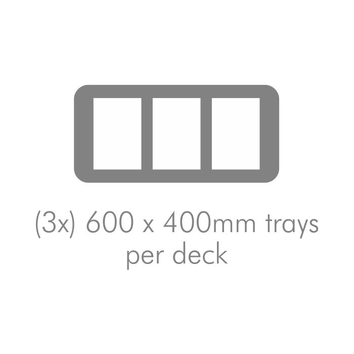 BAKEMARK - Triple deck oven with humidification - (3 pans per deck)