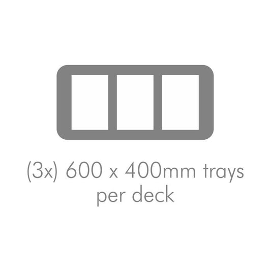 BAKEMARK - Triple deck oven with humidification - (3 pans per deck)