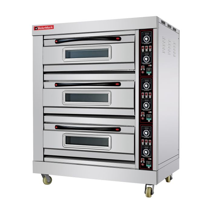 BAKEMARK -  Triple deck electric oven - (2 pans per deck)