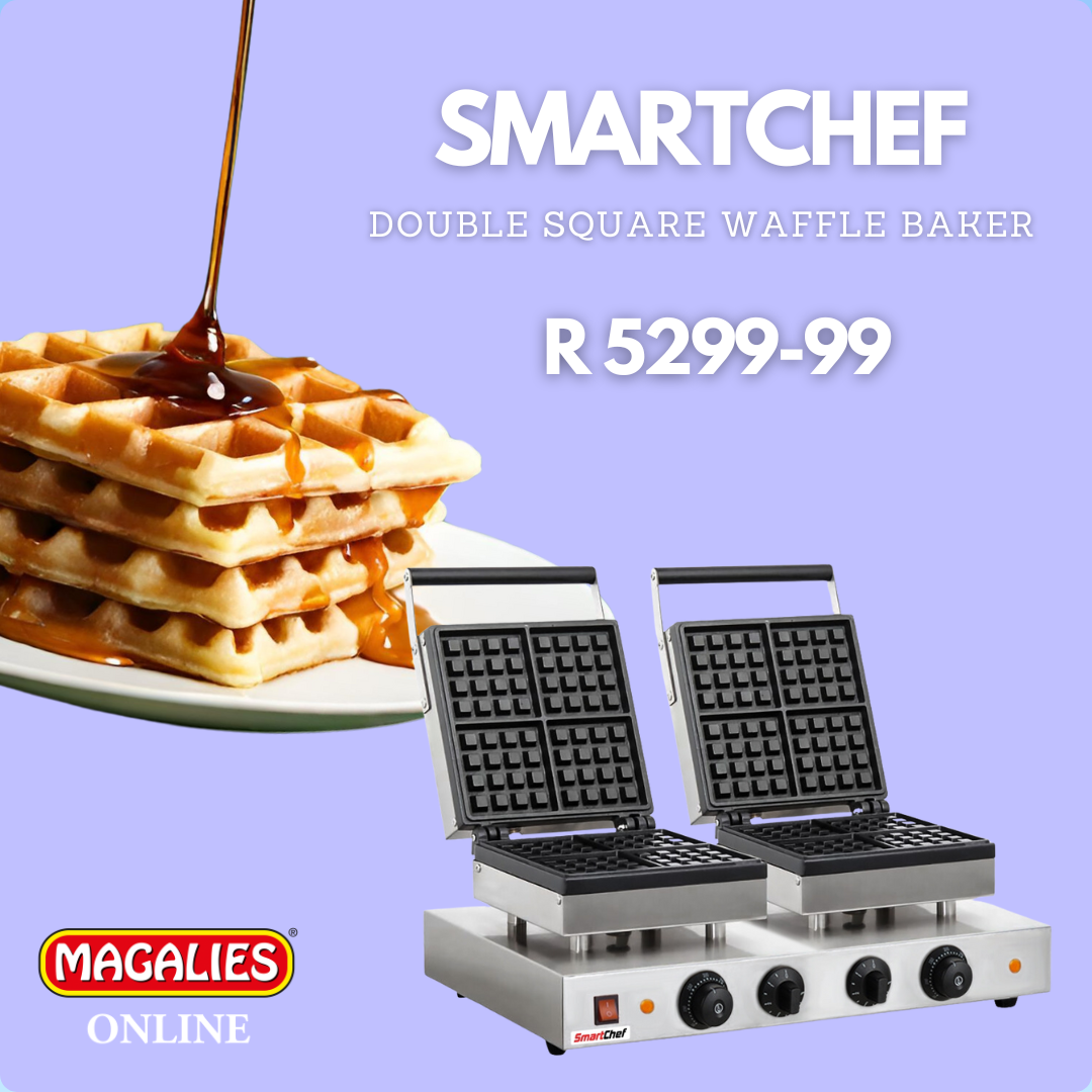 SMARTCHEF - Double Belgian Waffle Baker - Square (Snack)