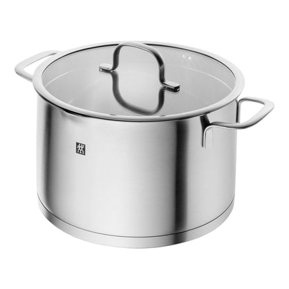 ZWILLING - TRUEFLOW Stainless Steel Stock pot with Glass Lid - 24cm / 6L