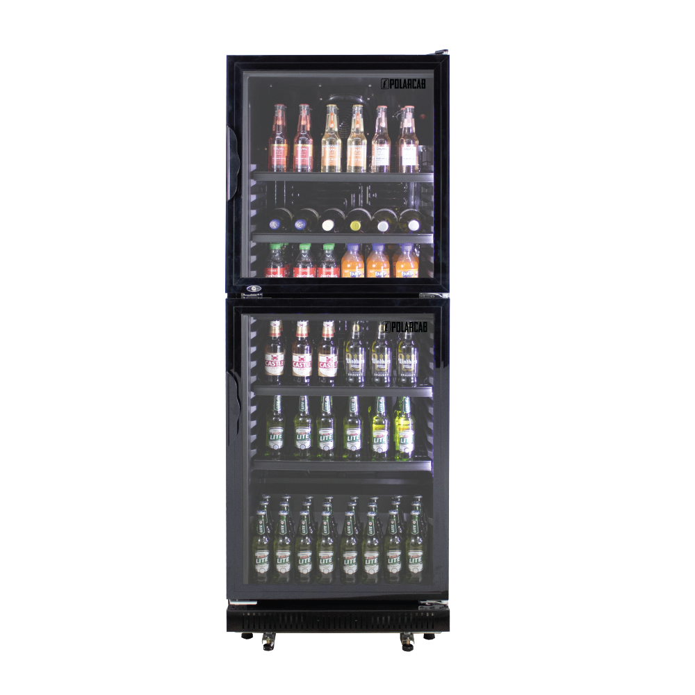 POLARCAB - Beverage Cooler – Split Door – Black 360L