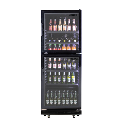 POLARCAB - Beverage Cooler – Split Door – Black 360L