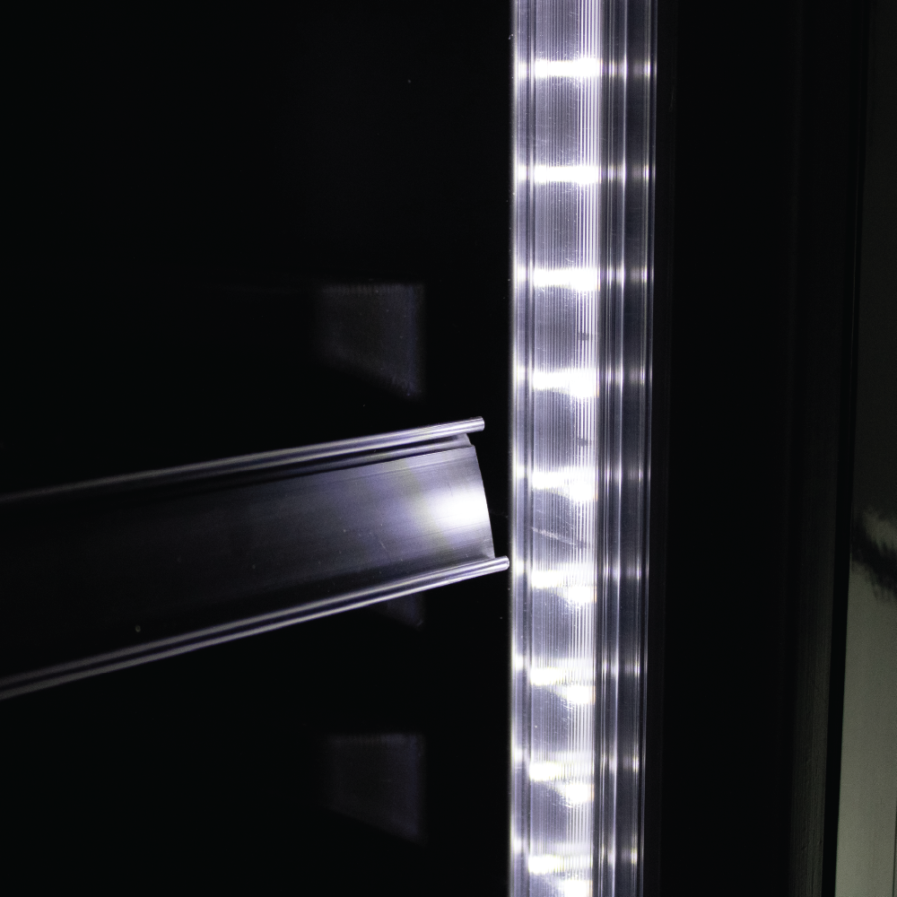 POLARCAB - Beverage Cooler – Split Door – Black 360L