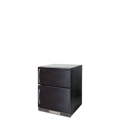 POLARCAB - Black Dual Fridge (80L) Freezer (62L)