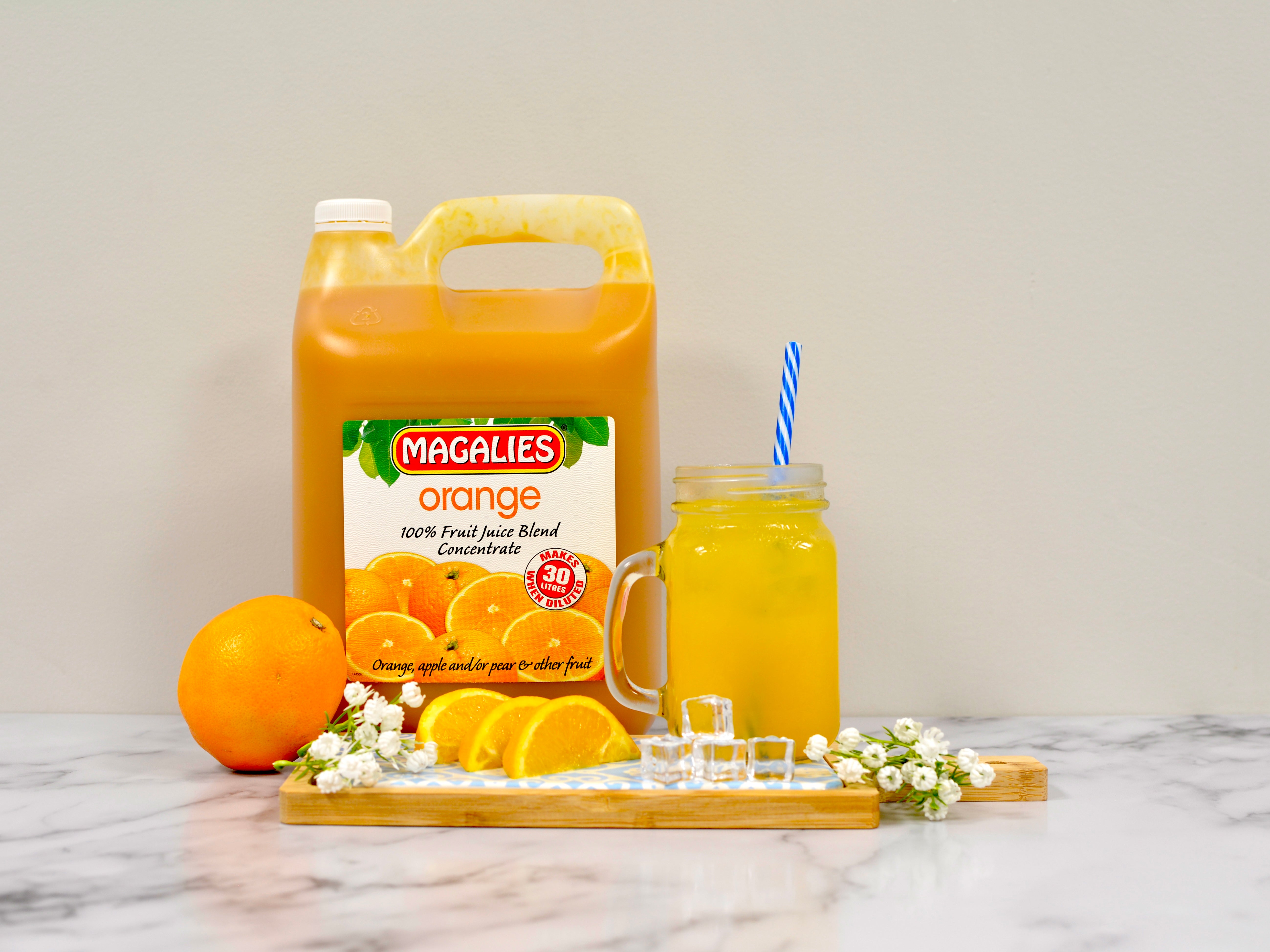 MAGALIES 5 litre Orange Cells 100 1 5 fruit juice concentrate. Magalies Citrus Online