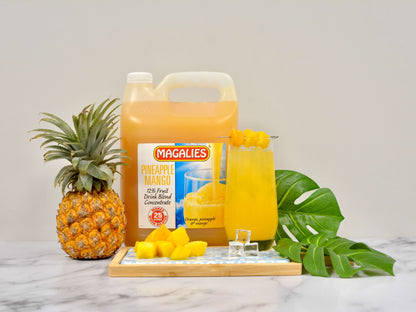 MAGALIES - 5 litre Pineapple & Mango 12% 1+4 fruit drink concentrate.