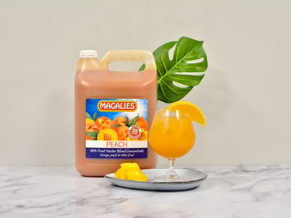 MAGALIES - 5 litre Peach 48% 1+4 fruit nectar concentrate