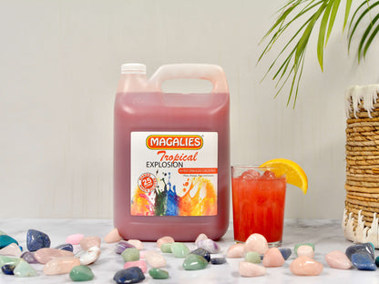 MAGALIES - 5 litre Tropical Explosion 6% 1+4 fruit drink concentrate.