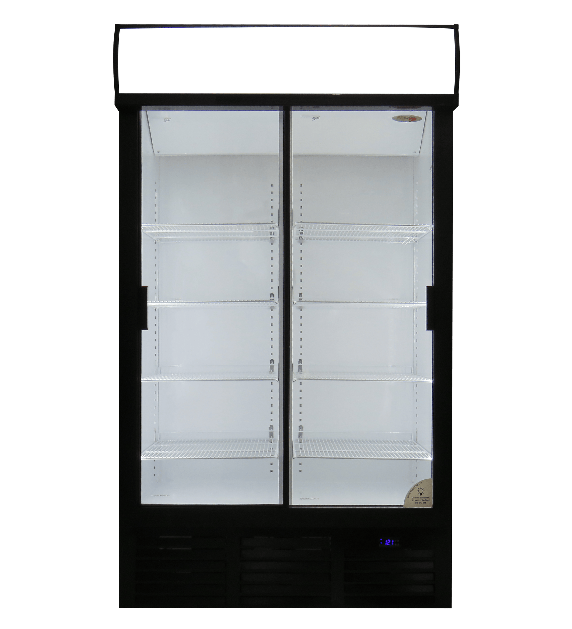 FRIDGE STAR – Double Sliding Glass Door Beverage Cooler