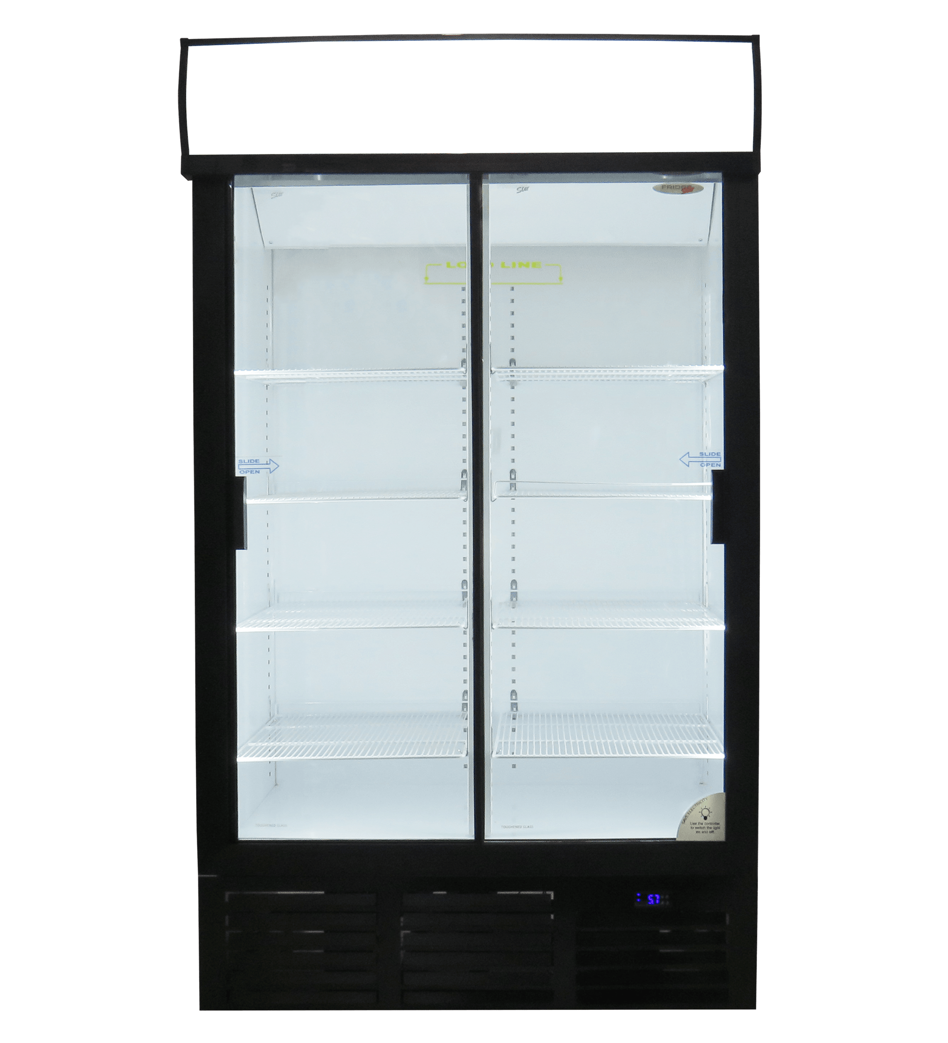 FRIDGE STAR - Double Sliding Glass Door Beverage Cooler