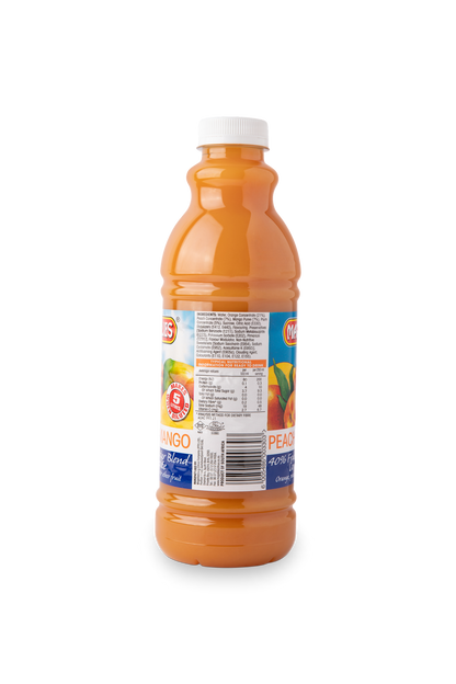 Magalies 1 litre Peach & Mango 40% 1+4 fruit nectar concentrate