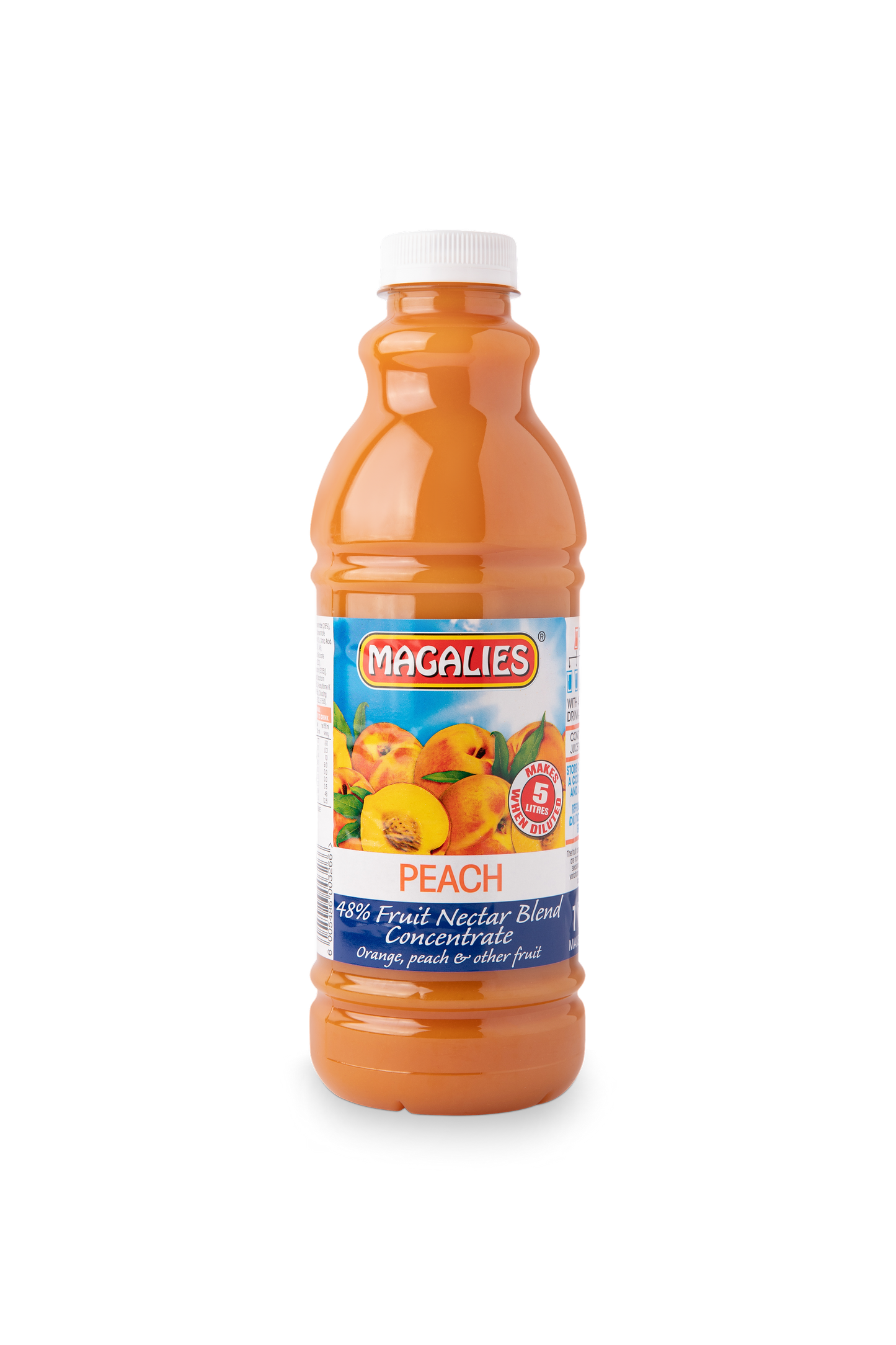 Magalies 1 litre Peach 48% 1+4 fruit nectar concentrate