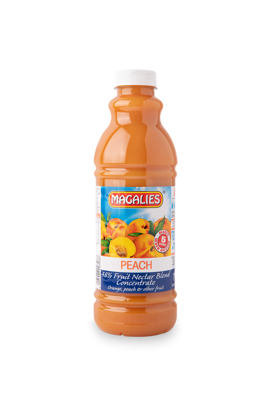 Magalies 1 litre Peach 48% 1+4 fruit nectar concentrate