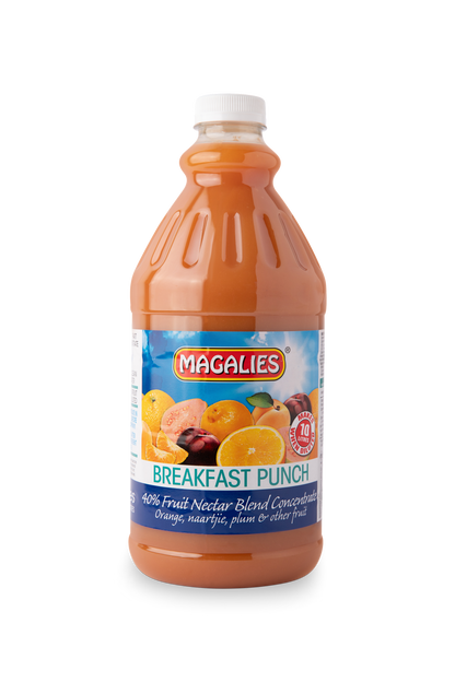 Magalies 2 litre Breakfast Punch 40% 1+4 fruit nectar concentrate