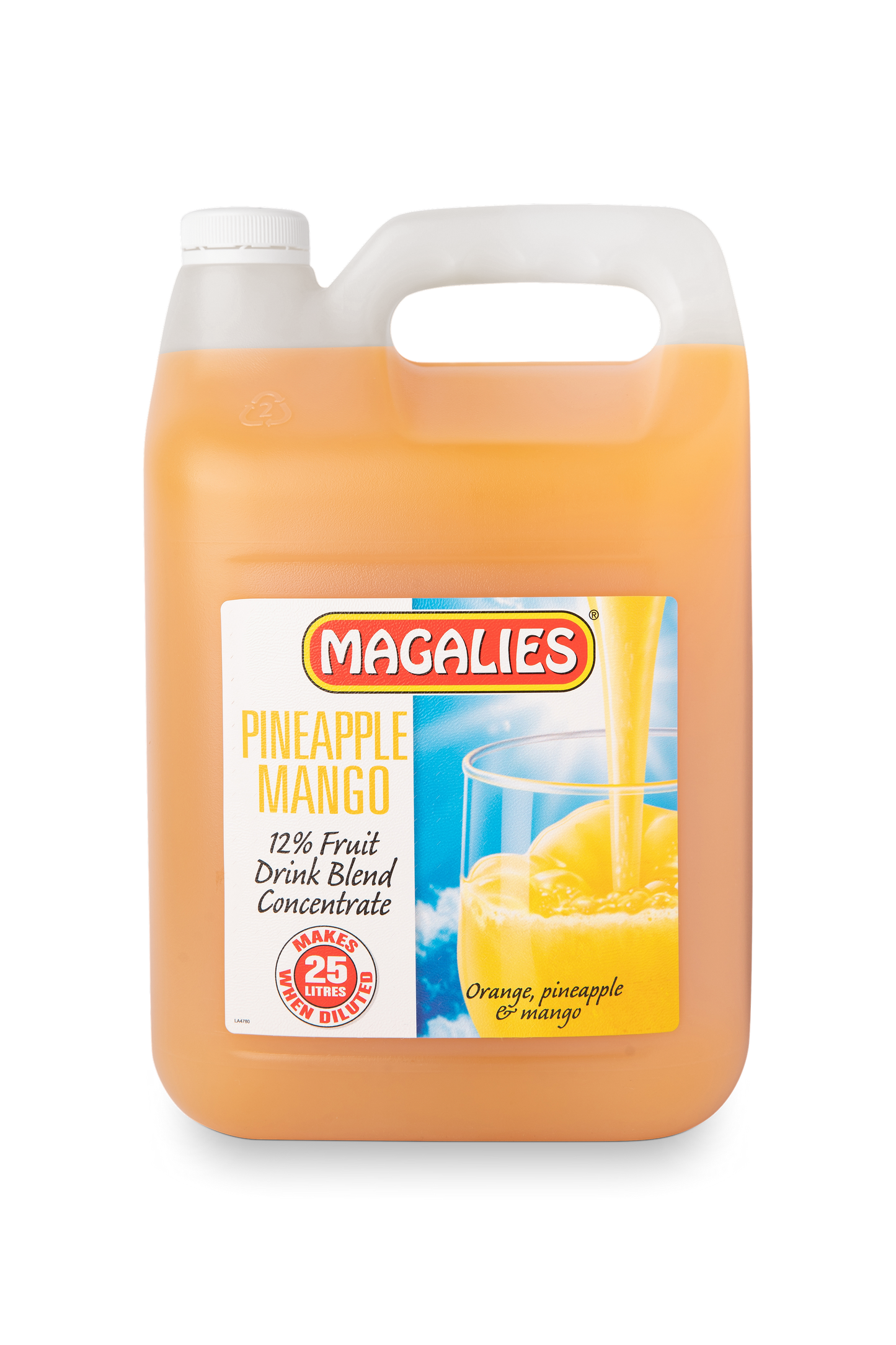 Magalies 5 litre Pineapple & Mango 12% 1+4 fruit drink concentrate.