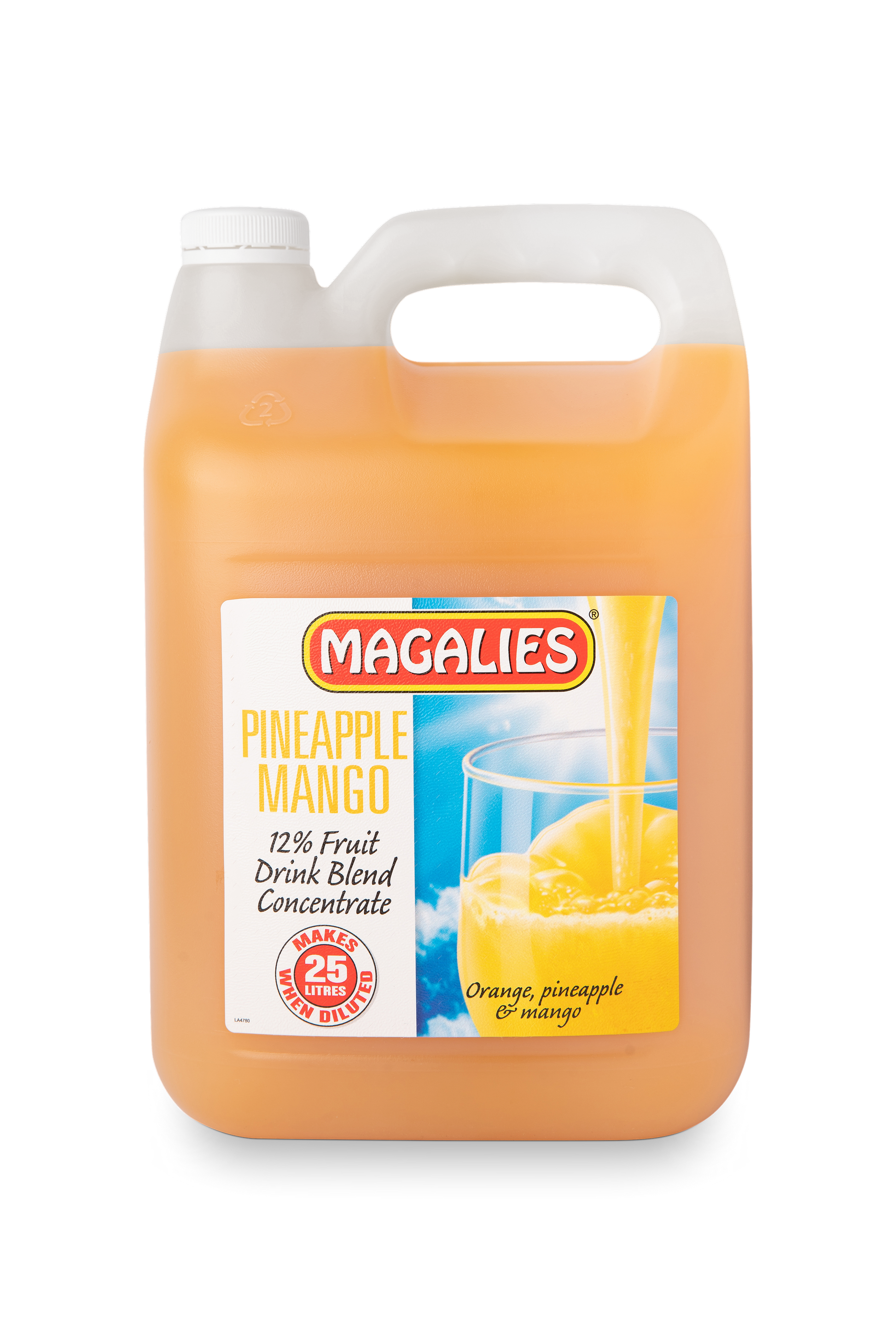 Magalies 5 litre Pineapple & Mango 12% 1+4 fruit drink concentrate.