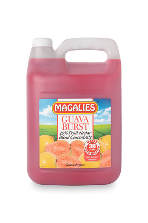 Magalies 5 litre Guava Burst 20% 1+5 fruit nectar concentrate.