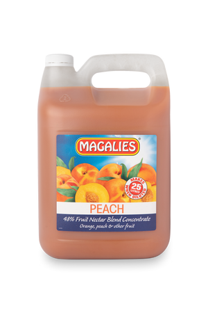 Magalies 5 litre Peach 48% 1+4 fruit nectar concentrate