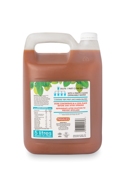 Magalies 5 litre Fruit & Vitamins 100% 1+4 fruit juice concentrate.